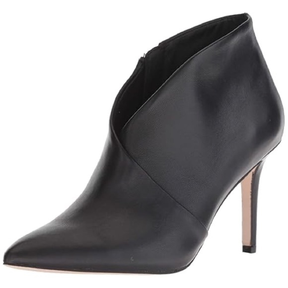 Jessica Simpson Leather Black Ankle Boots with Pointed Toe Size 8.5 - Picture 1 of 16